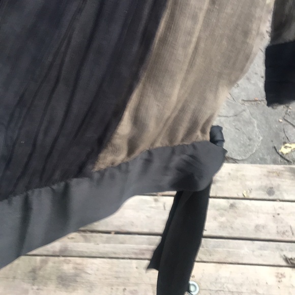 Zara Basic sheer brown/black top Medium - Picture 7 of 11